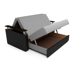 Диван прямой аккордеон Шарк 120 см (Рогожка + экокожа)