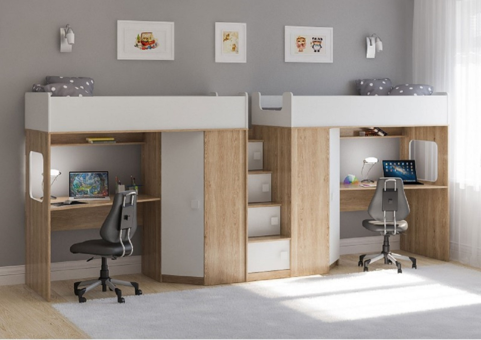 Для подростков, Двухъярусная кровать Легенда BB604-604 80х190