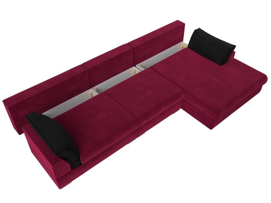 Диваны угловые в гостиную, Угловой диван Пекин Long угол правый, НПБ, микровельвет