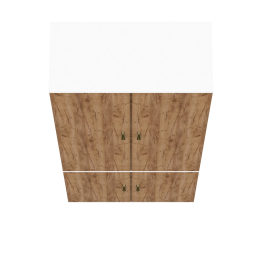 Шкаф с вешалкой для одежды и полками Лидер-8 МД 20Б