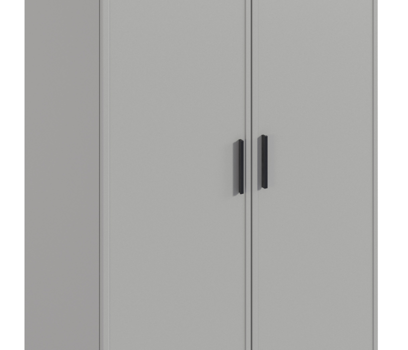 Шкафы распашные, Шкаф 2 дверный Милан СБ-3263 Серый/МДФ Светло серый