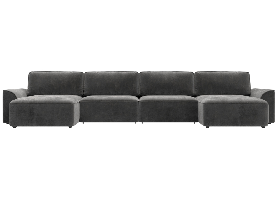 Диваны еврокнижки, Диван п-образный Лига-048 НПБ лонг, велюр TOWER