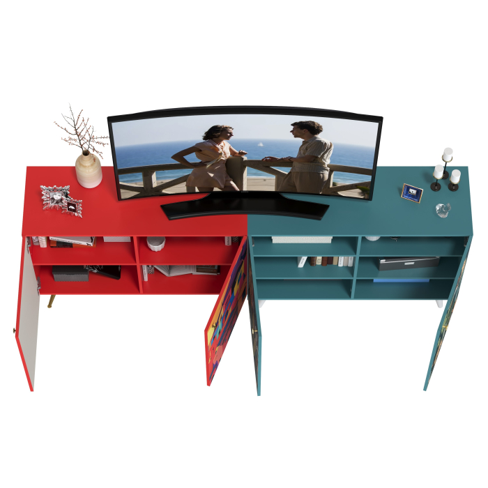 ТВ-тумбы, Комоды с рисунками на фасадах Либера и Кармин