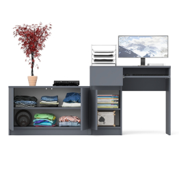 Компьютерный стол ящик и дверка Мори МС-1 левый с широкой тумбой 900