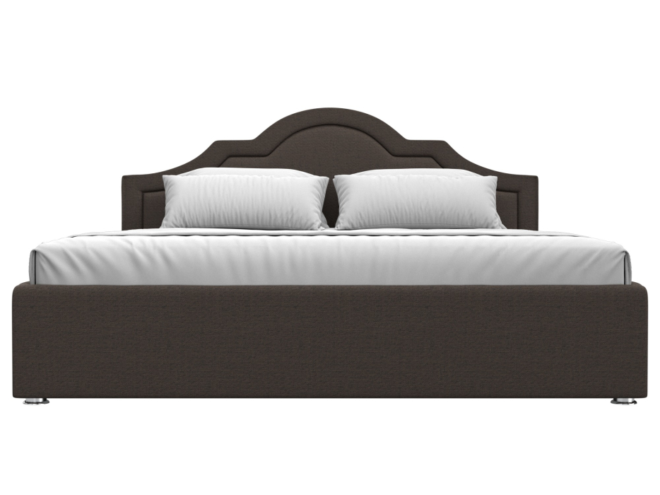 Мягкая кровать, Кровать интерьерная Афина 180, рогожка Амур