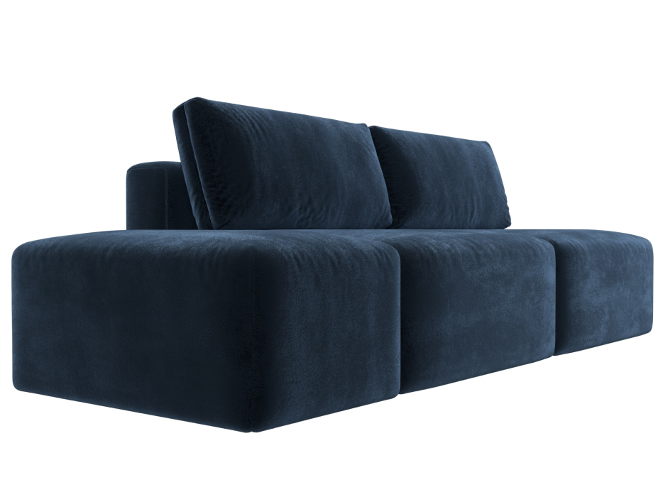 Диваны еврокнижки, Диван прямой модульный с пуфом Лига-060 НПБ, велюр TOWER