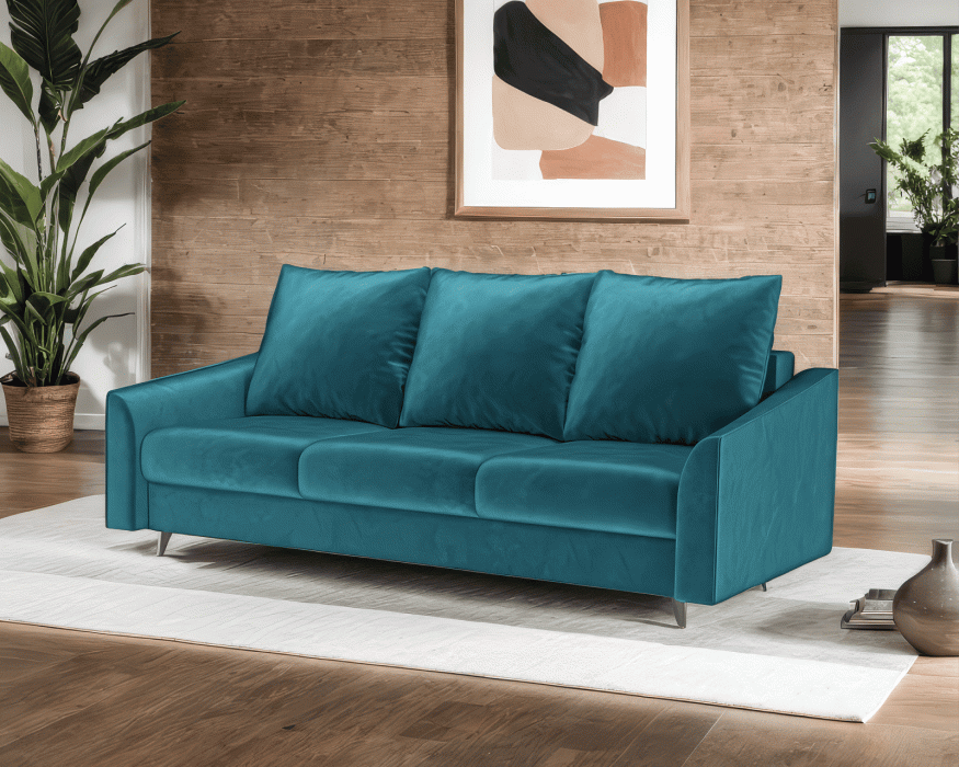 Диваны кровати со спальным местом, Диван прямой тик-так Уэльс (Бархат)