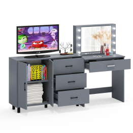 Столик туалетный с подсветкой СТ-4 и комод-тумба с ящиками 123-1204