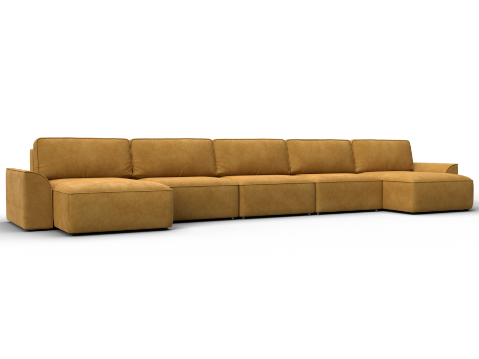 Диваны еврокнижки, Диван П-образный Лига-048 НПБ МегаЛонг, велюр BRUT
