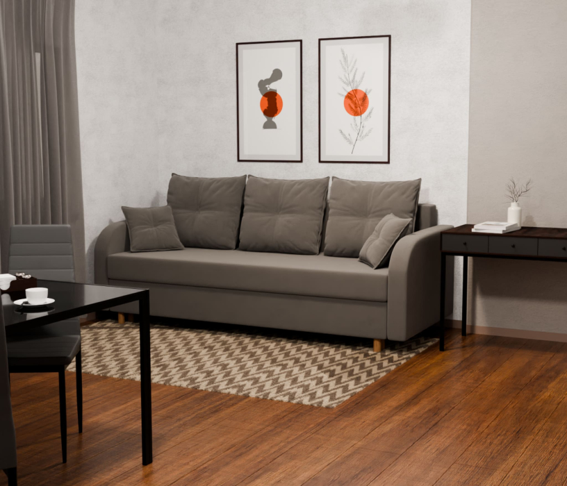 Диваны еврокнижки, Прямой диван Генри,еврокнижка,велюр