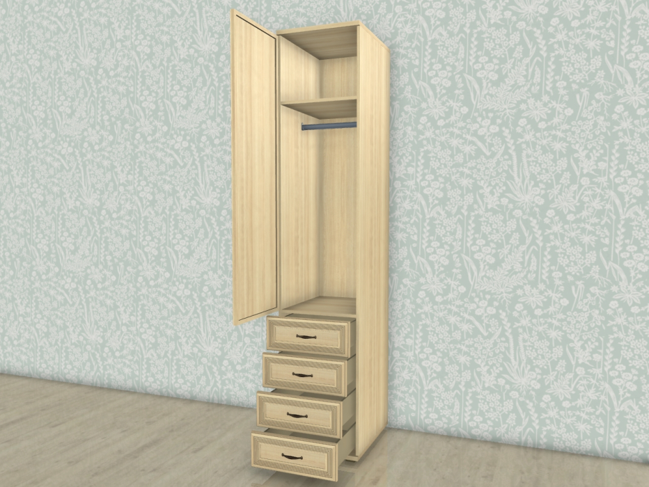 Шкафы одностворчатые, Модульная система Карина Шкаф ШК-1024