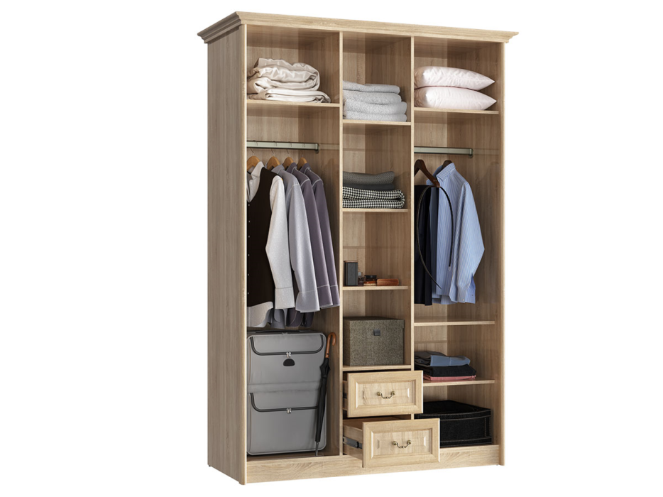 Шкафы распашные, Модульная система Янна ЯН-05 Шкаф для одежды 3-дв с зеркалом