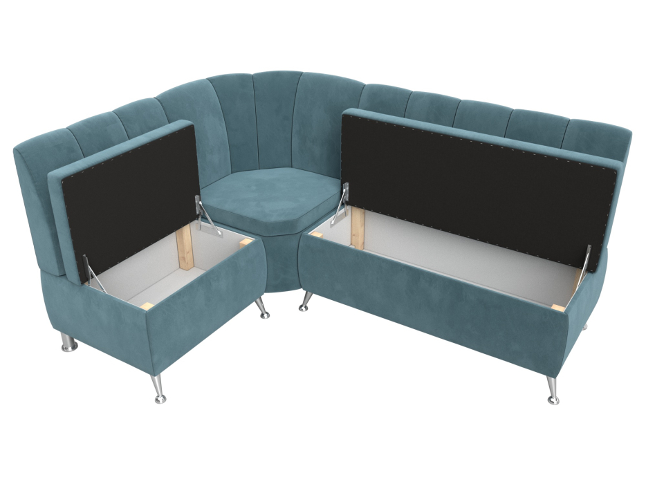 Диваны угловые кухонные, Диван кухонный прямой Кантри левый угол, велюр