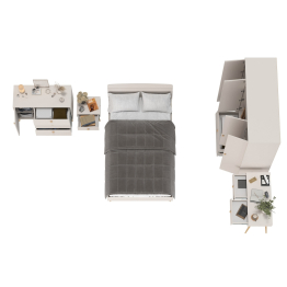 Набор мебели из пяти предметов в спальню Афина с кроватью на 1200