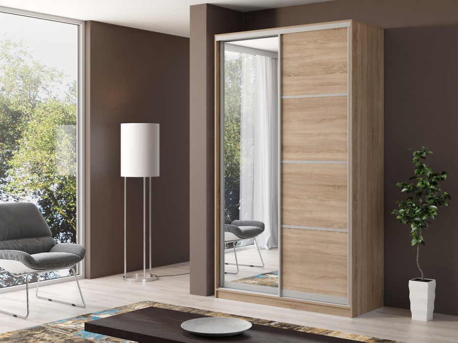 Шкафы-купе, Шкаф купе 2-х дверный Айсберг 140+зеркало