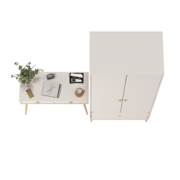 Спальня Афина шкаф 2-х дверный и стол Афина