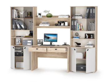 Стенка для домашнего офиса Бостон № 40 