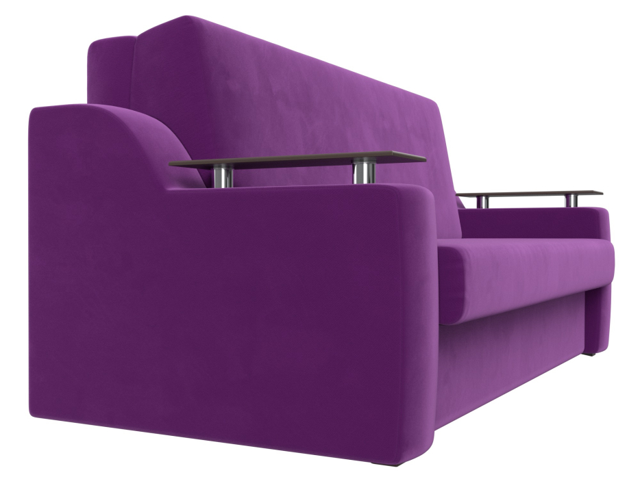 Диваны с ящиком для белья, Прямой диван аккордеон Сенатор 140, микровельвет