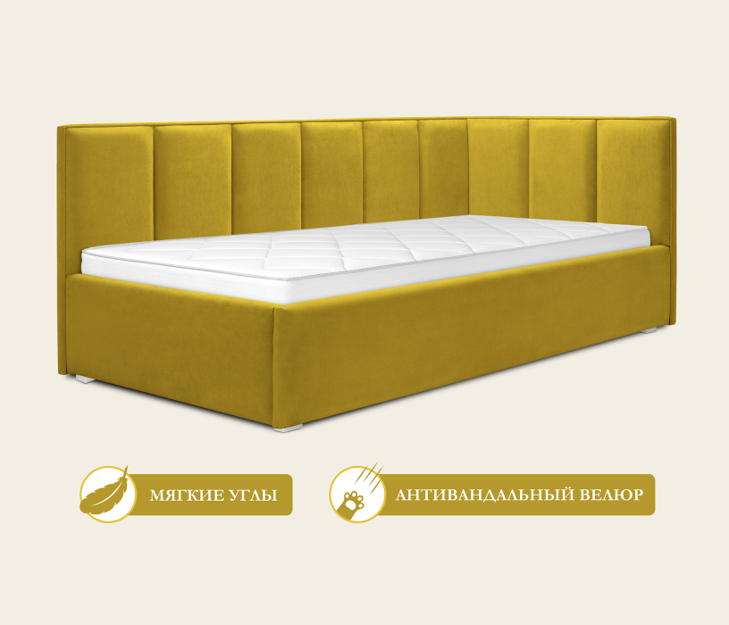 Мягкая кровать, Кровать с подъемным механизмом Лайф 900 с матрасом