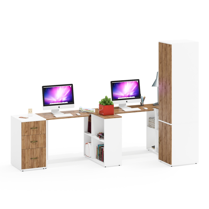 Домашние кабинеты, Уголок для работы дома для двоих Лидер-8 № 23