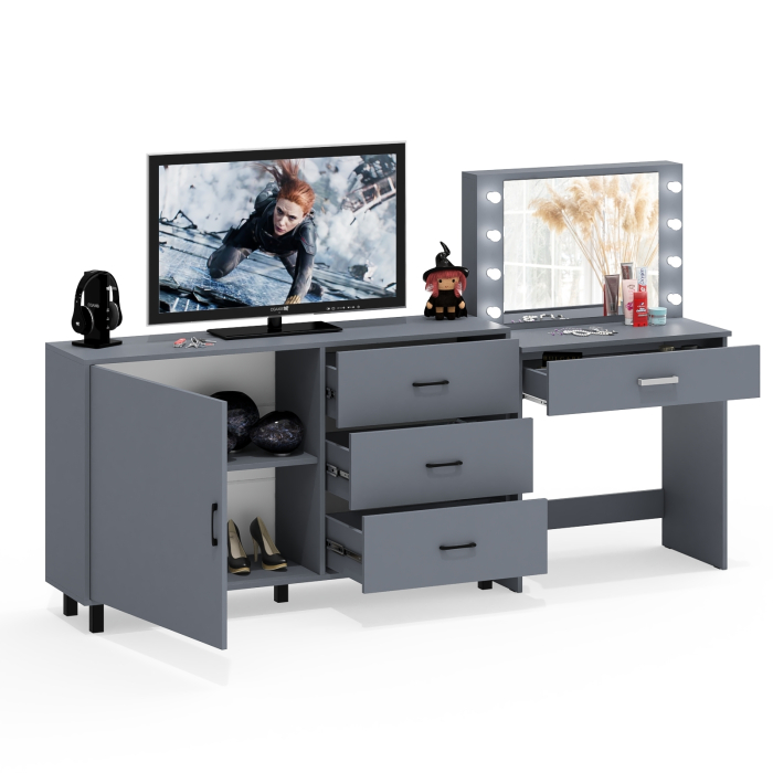 Туалетные столики, Комод ящики и дверка 122-1504 и туалетный столик с подсветкой СТ-4