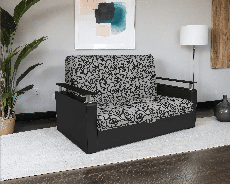 Диваны кровати со спальным местом, Диван прямой аккордеон Шарк 120 см (Рогожка + экокожа)