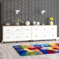 ТВ-тумбы, Два комода-тумбы с ящиками и на ножках РВК 127-1504