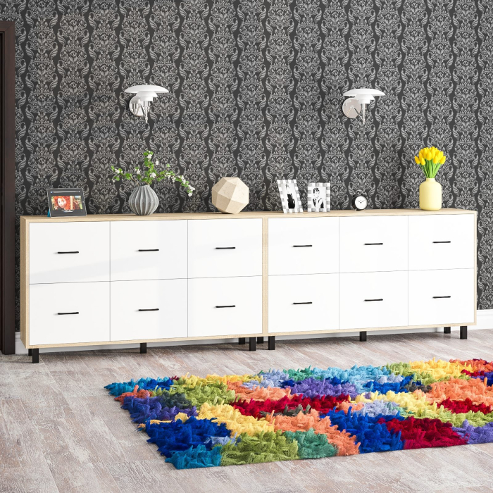 ТВ-тумбы, Два комода-тумбы с ящиками и на ножках РВК 127-1504