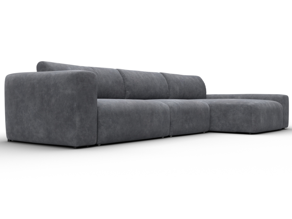 Диваны угловые в гостиную, Диван угловой Лига-066 НПБ Лонг угол правый, велюр BRUT