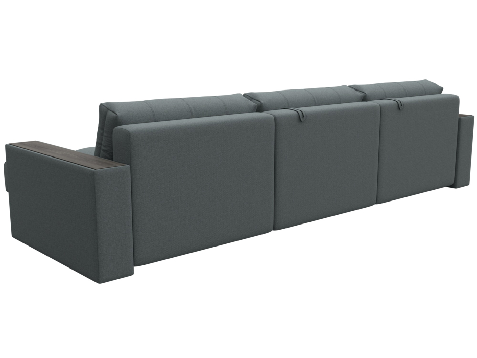 Дизайнерские диваны для гостиной, Диван угловой с декором Лига-049 НПБ Лонг, рогожка Амур