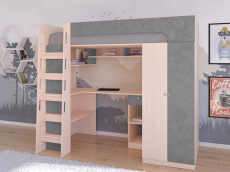 Кровати-чердаки, Кровать-чердак Астра 10 Дуб молочный