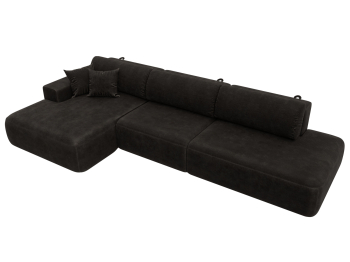 Диван угловой Лига-036 НПБ Модерн Лонг левый угол, велюр BRUT