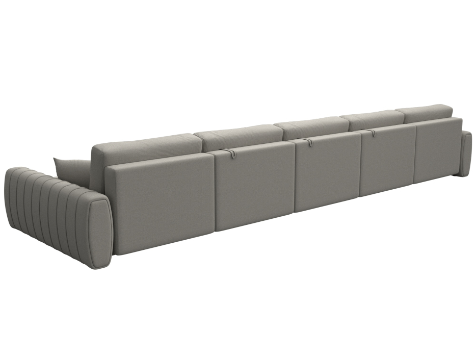 Диваны угловые в гостиную, Диван П-образный Лига-057 НПБ МегаЛонг, рогожка Амур