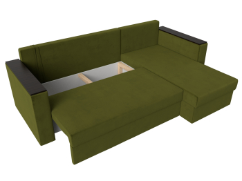 Диван угловой Атланта без стола универсальный угол, микровельвет