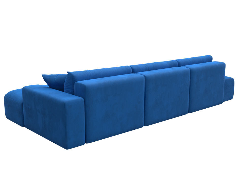 Диваны угловые в гостиную, Диван угловой Лига-036 Модерн Лонг правый угол, велюр