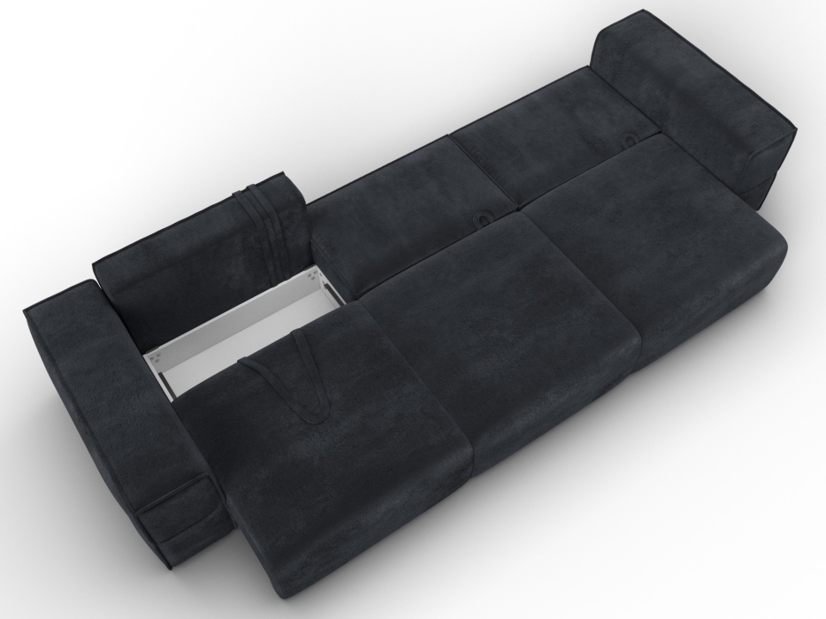 Диваны еврокнижки, Диван прямой Лига-058 НПБ Лонг, велюр TOWER