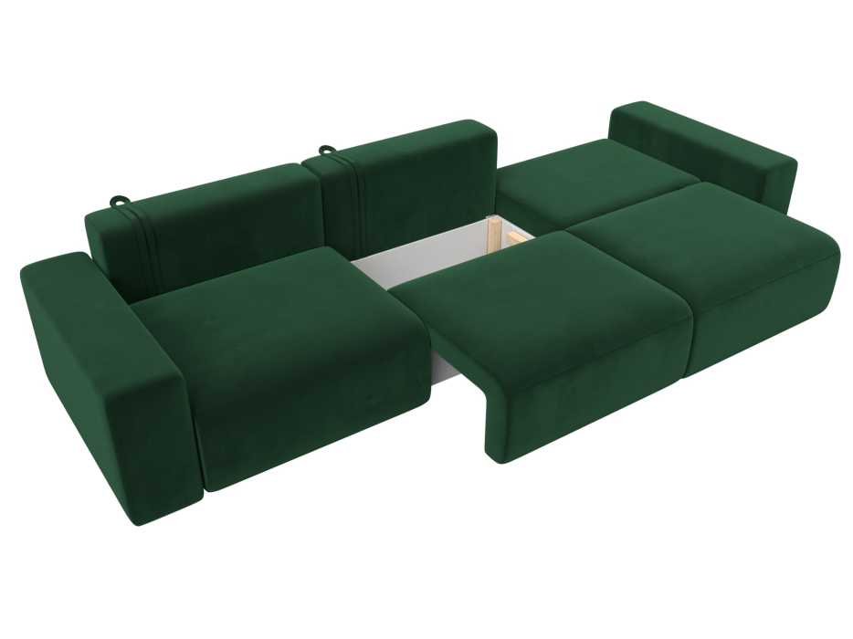 Диваны еврокнижки, Диван прямой Лига-036 Классик Лонг, велюр