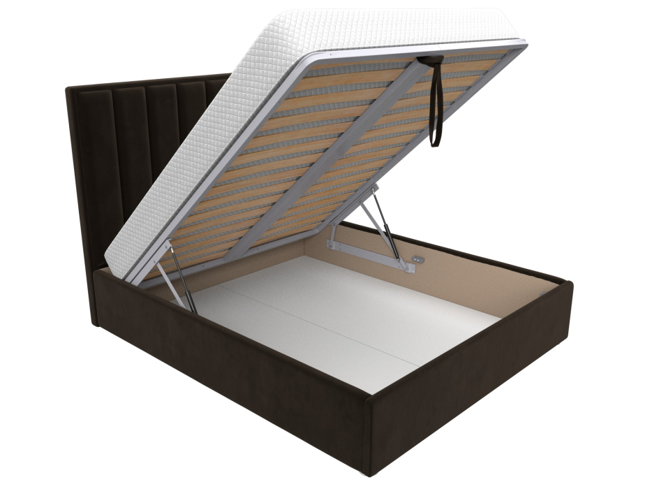 Мягкая кровать, Кровать интерьерная Афродита 160, микровельвет