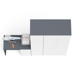 Компьютерный стол Мори с тумбой с дверкой и ящиком правый и шкаф-комод МШ1200-1