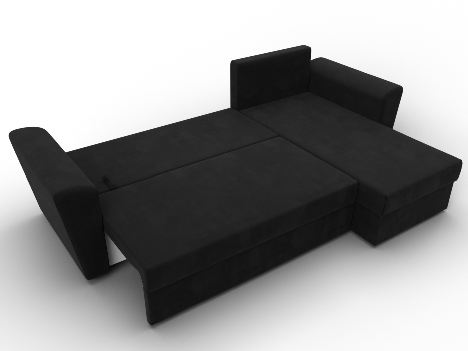 Диваны угловые в гостиную, Угловой диван Амстердам Лайт правый угол, микровельвет