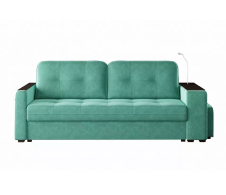 Диваны с ящиком для белья, Диван-кровать прямой Smart 4 пуф справа Велюр