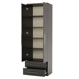 Шкаф с полками и ящиками Комфорт МПЯ-21 100х45 с зеркалами