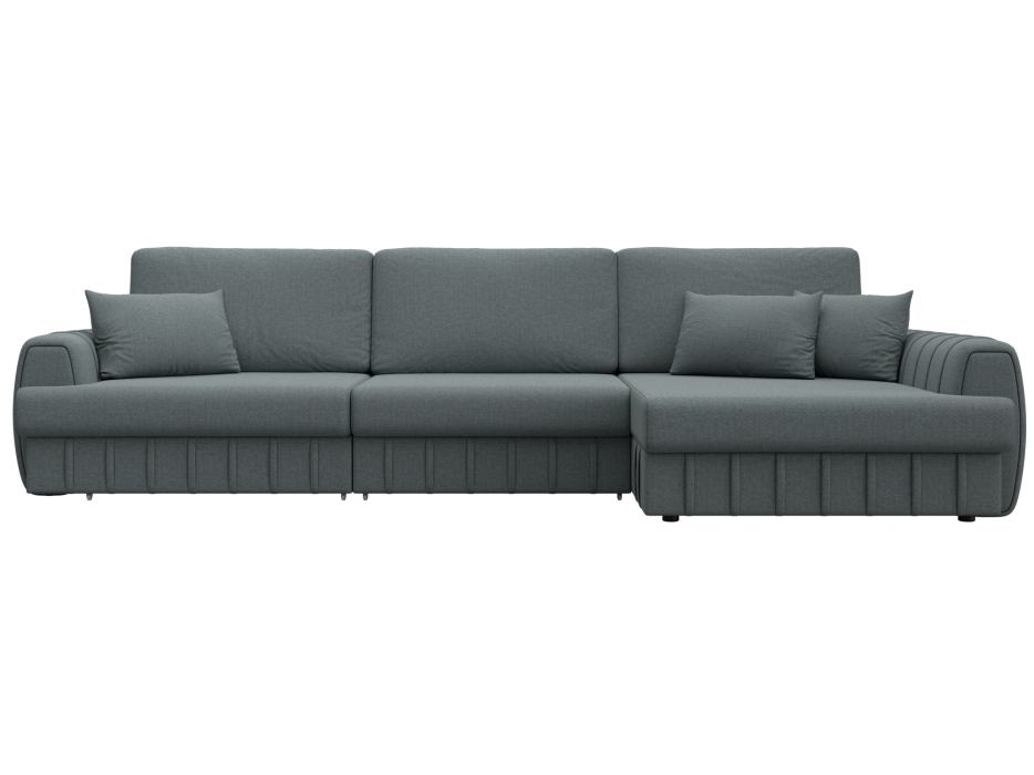 Диваны угловые в гостиную, Диван угловой Лига-057 НПБ Лонг угол правый, рогожка Амур