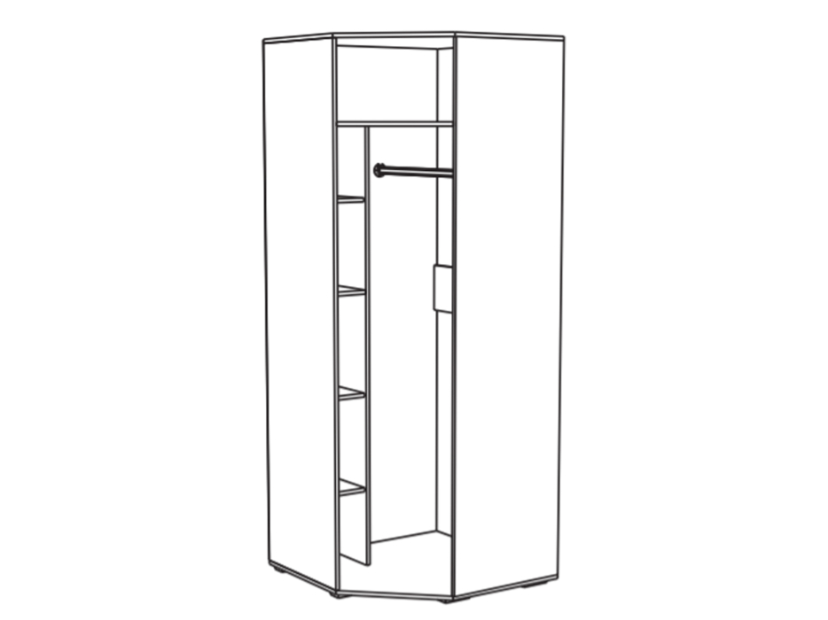 Угловые шкафы, Шкаф угловой РШ-26 Спальня Ричард