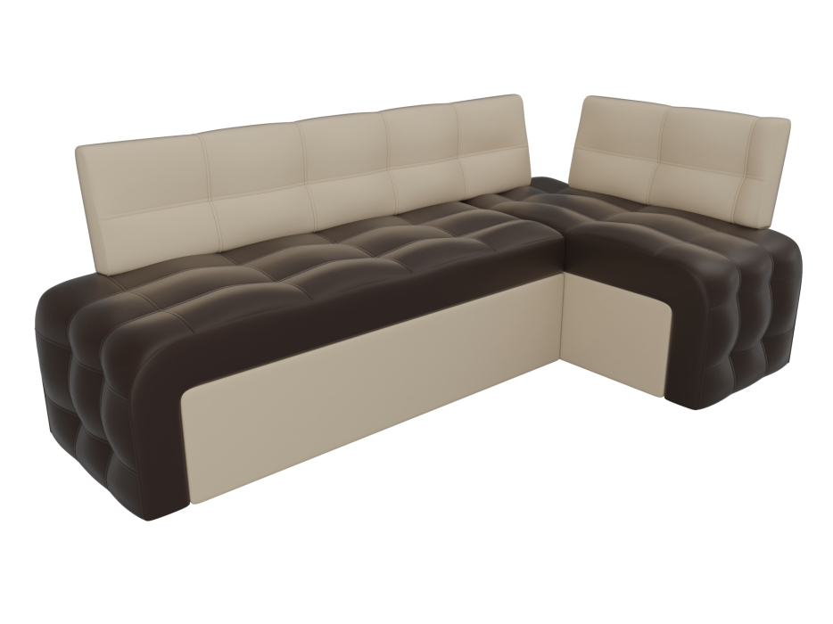 Диваны угловые кухонные, Кухонный угловой диван Люксор правый угол, экокожа