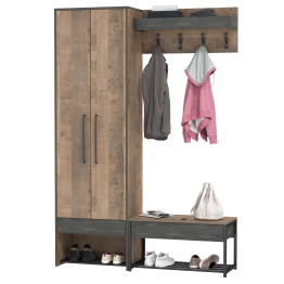 Прихожая Трувор с обувницей с сиденьем и вешалкой для одежды