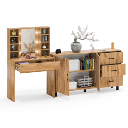 Косметический cтол с подсветкой и ящиком 115 и комод 123-1604