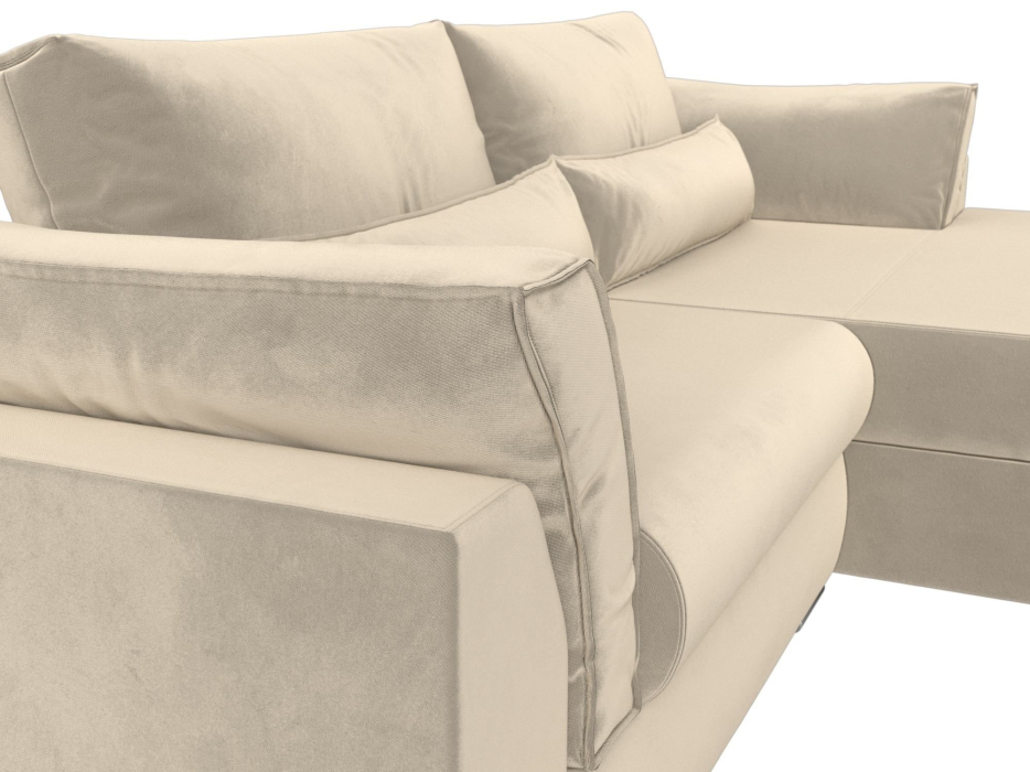 Диваны угловые в гостиную, Угловой диван Пекин угол правый, микровельвет