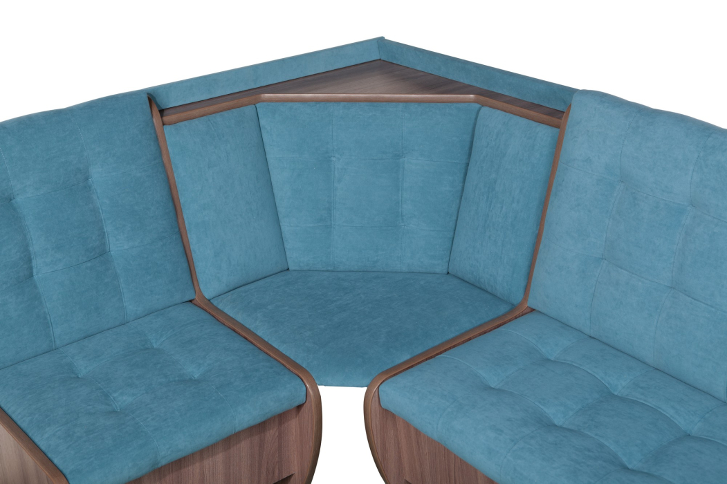 Кухонные уголки, Кухонный уголок Стиль 1Л (со столом СТ3) Ясень шимо темный / велюр