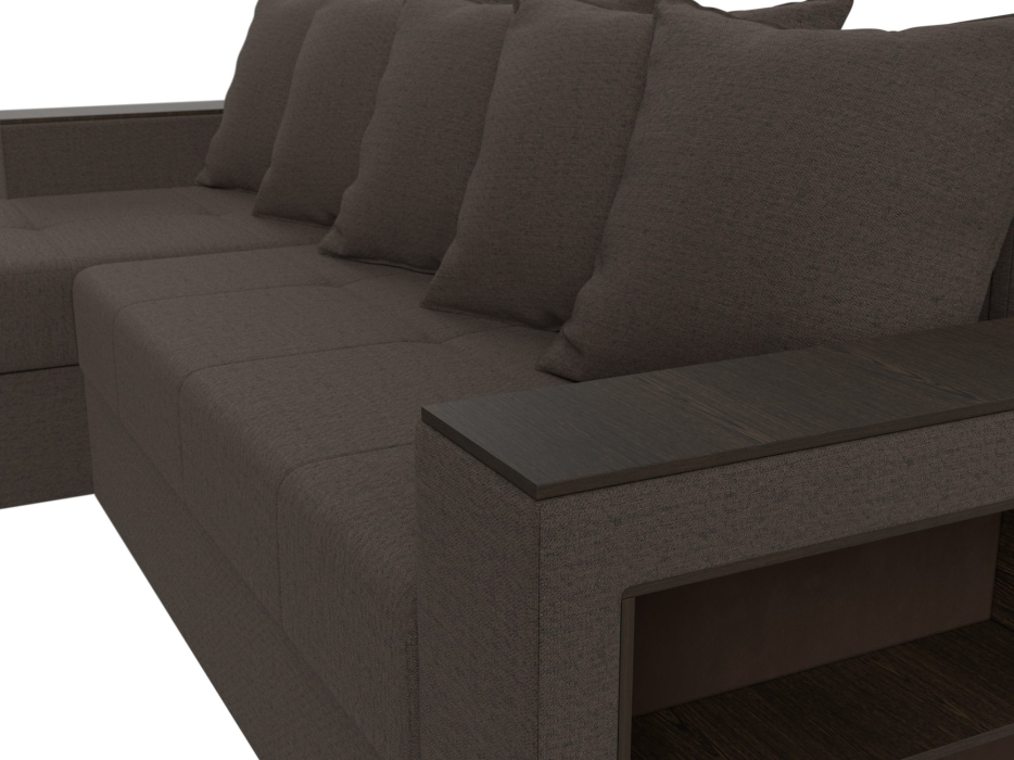 Диваны угловые в гостиную, Диван угловой Дубай Лайт левый угол, рогожка Амур